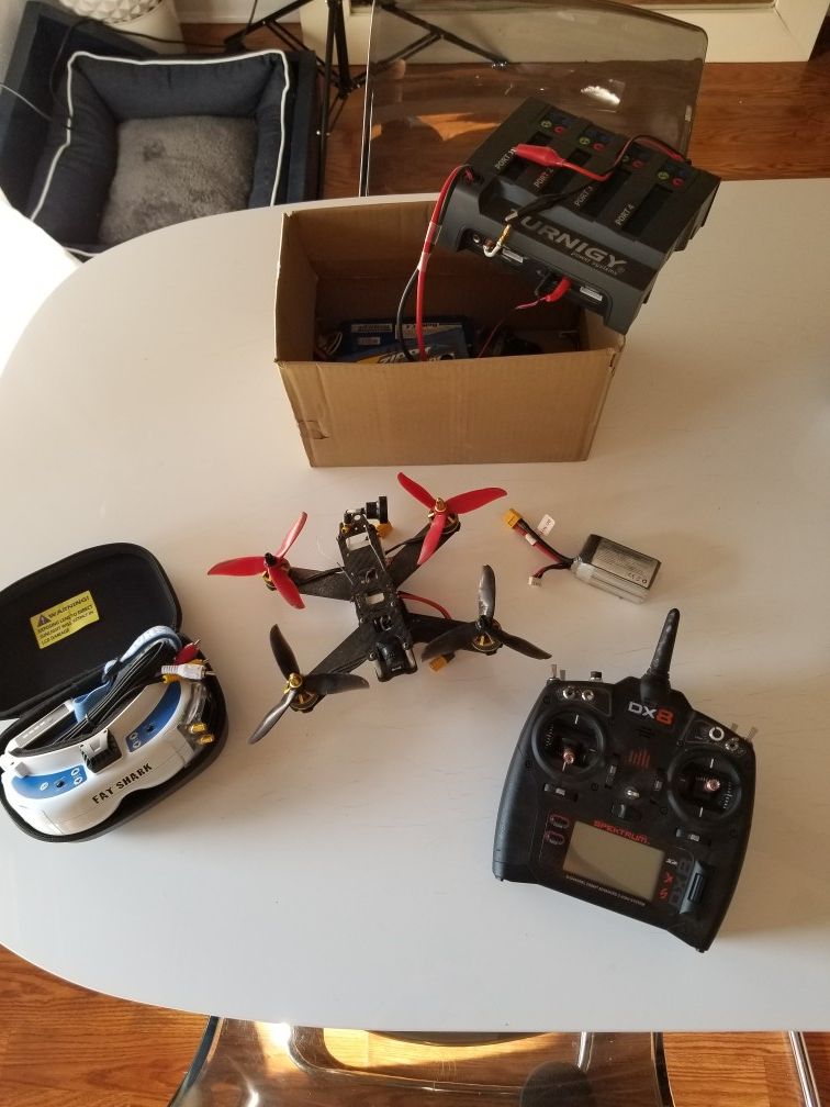 Race Drone Everything including Fat shark goggles!