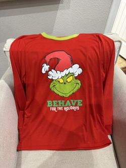 New Grinch Pajama Top Size large 
