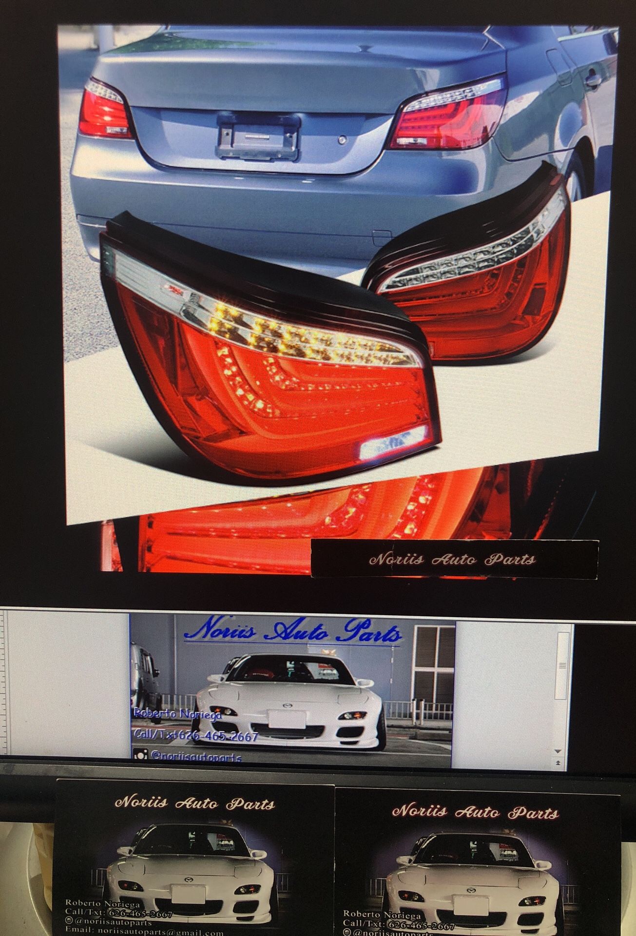 04-07 BMW E60 525i 530i 545i 550i LED Clear Tail Lights