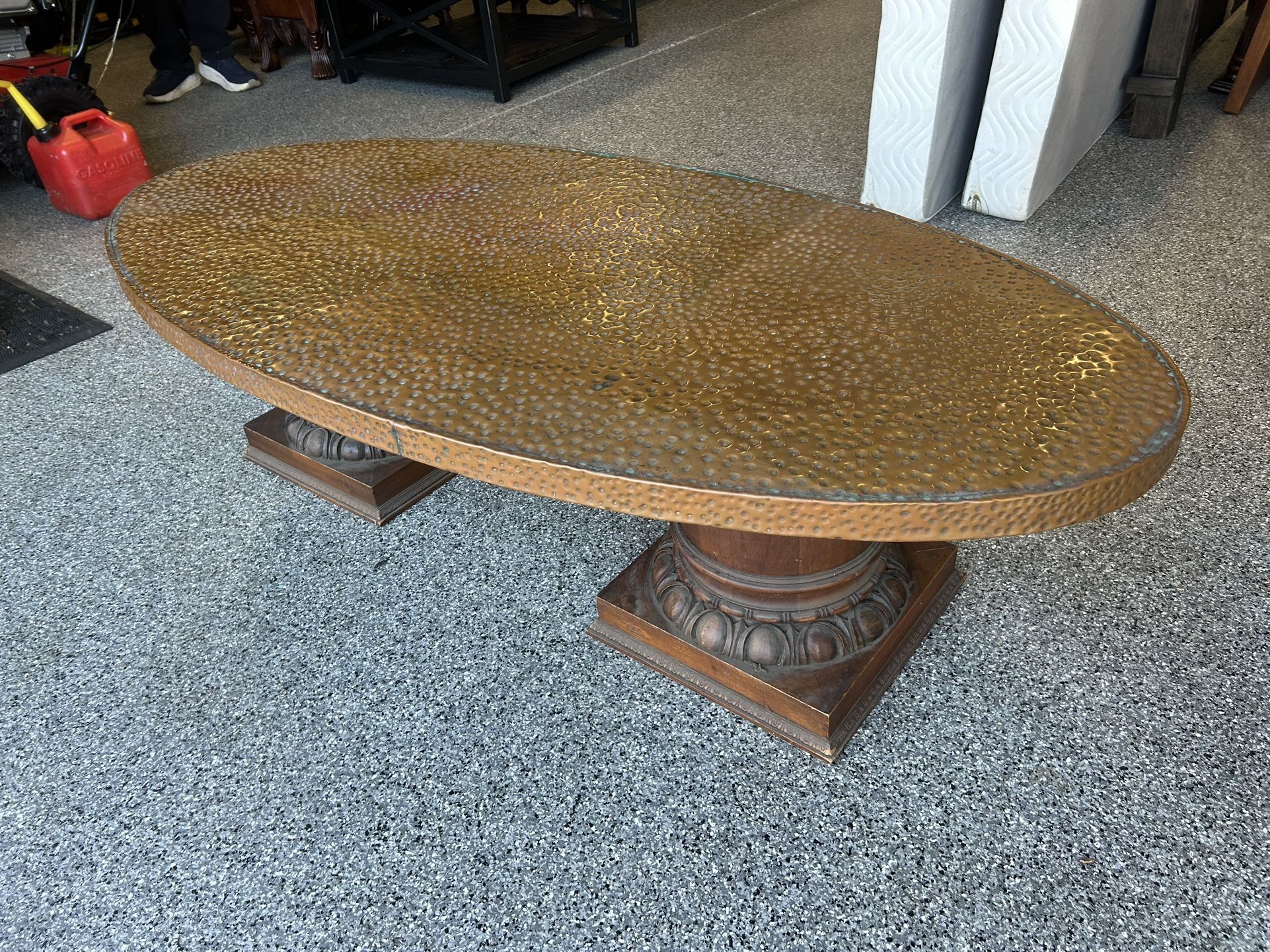 Copper Hammered Coffee Table