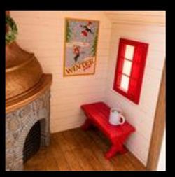Retired (2014) American girl doll ski chalet