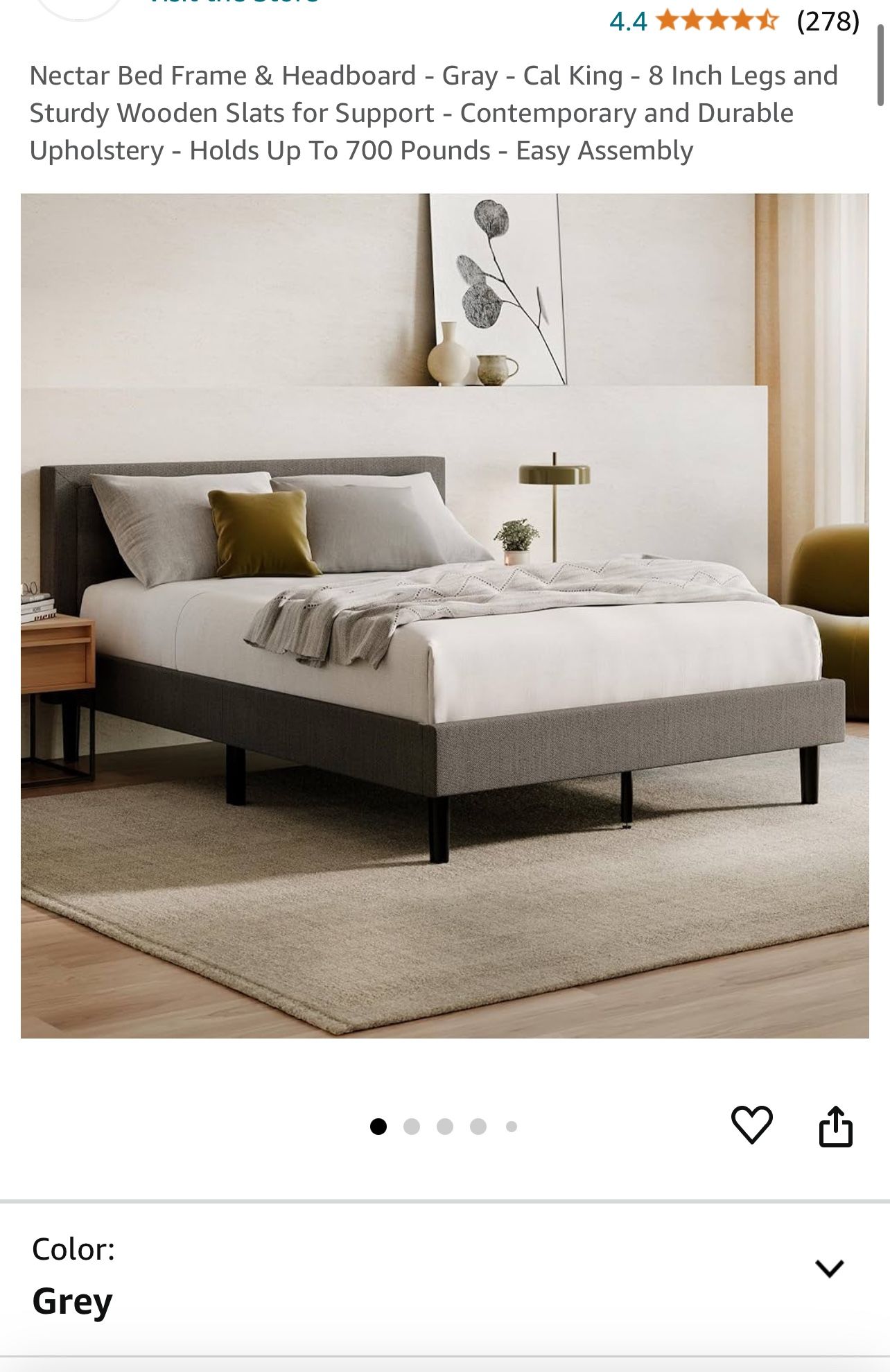Nectar Bed Frame & Headboard Cal King(New)