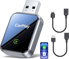 Brand new in box CarPlay Wireless Adapter for iPhone & Android Auto,Plug and Play Mini Size 2 in 1 Apple Wireless CarPlay Adapter,Easy Setup Fit Andro