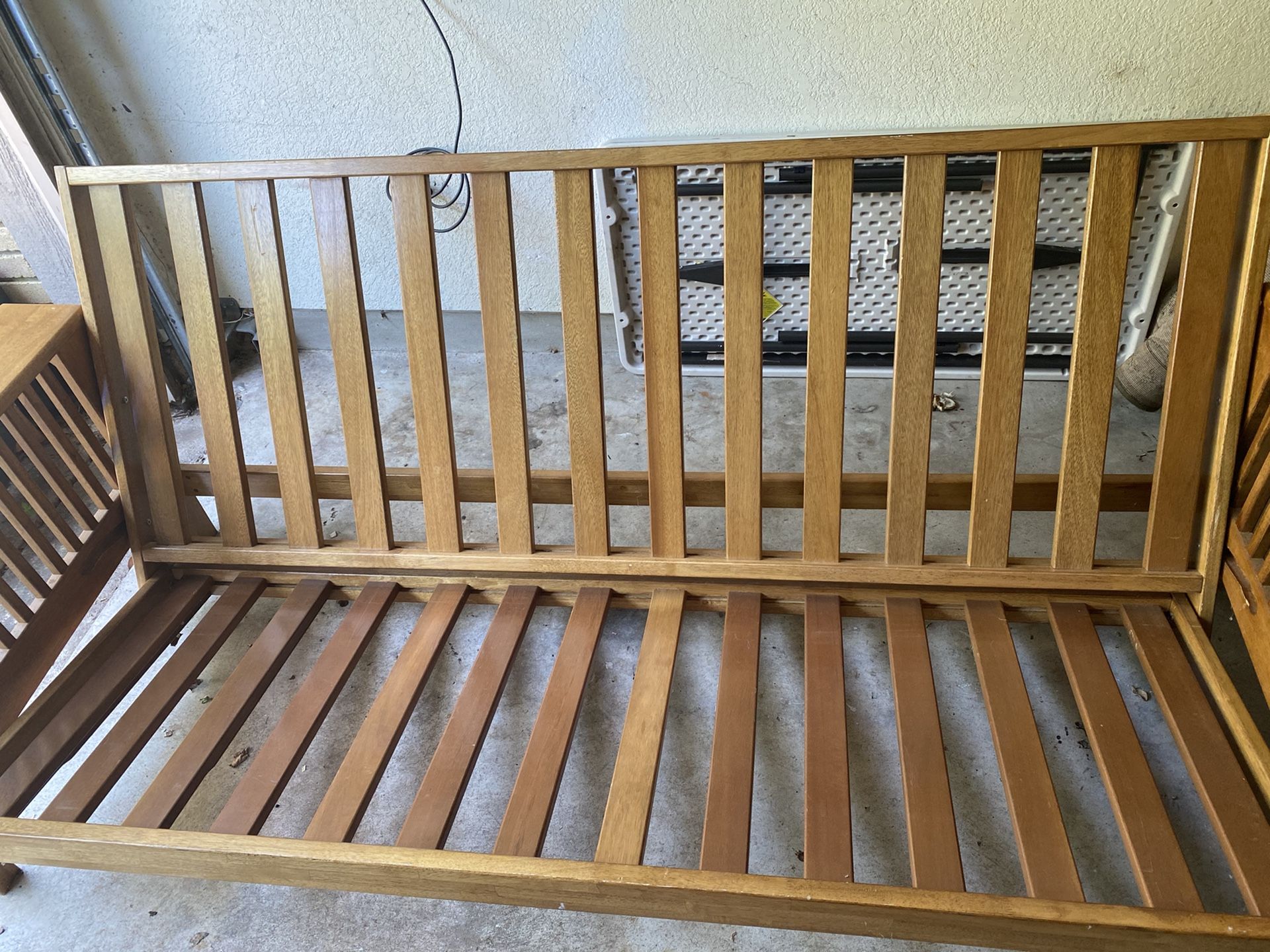 Wooden futon frame