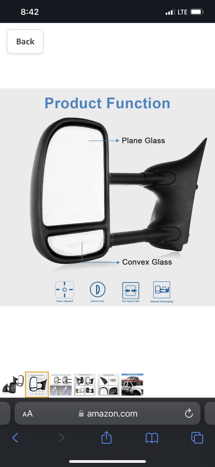 ECCPP Towing Mirrors Replacement fit for 1 for Ford for F250 for F350