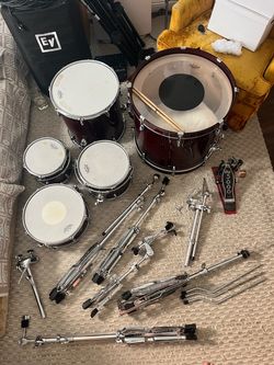 Classic Red Catalina Gretch 5 Piece Drum Kit
