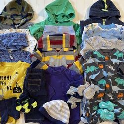 Baby Boys 0-3M and 3M Winter Clothes Lot 