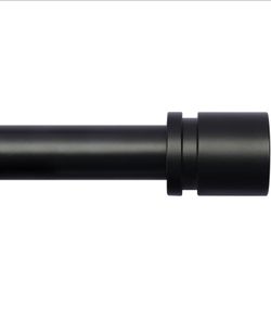 16 to 60 and 16 to 144 inch black curtain rods