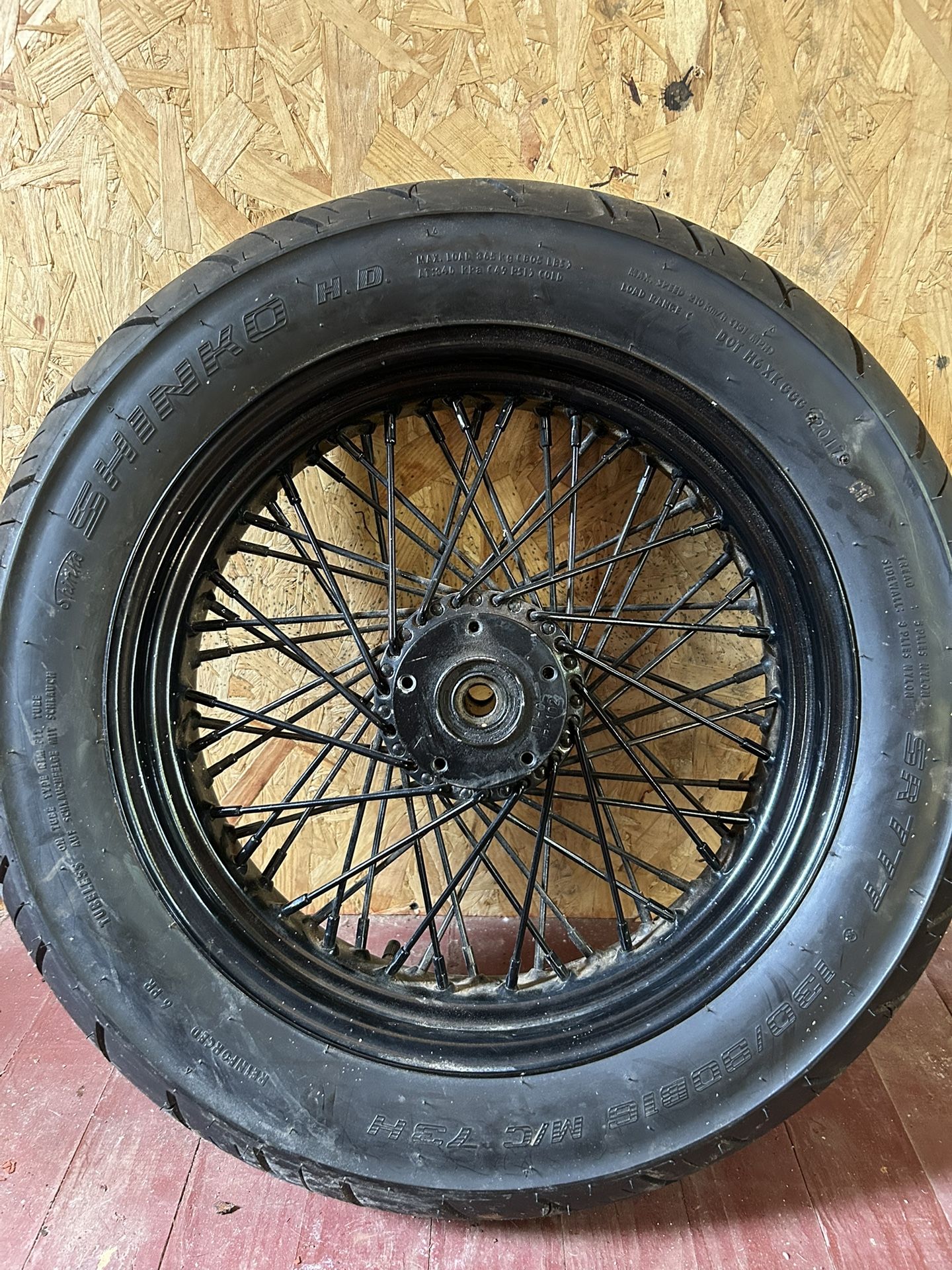 16” Front Wheel & Tire For Harley Davidson Wide Glide Front End.