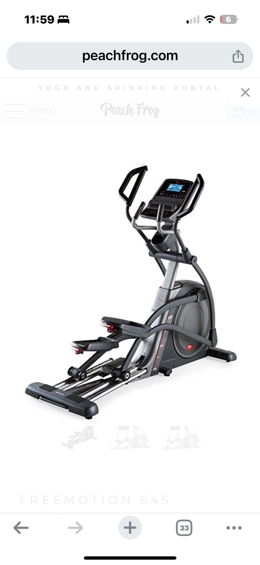 FreeMotion 20” Target Toning Professional Elliptical Machine For workout