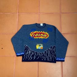 Pokémon Vintage 90’s Kids Sweater Size Medium 10/12 Official Licensed Nintendo