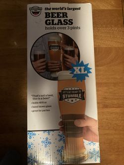 New  -Beer Glass - Holds Over 3 Pints (48 Oz)