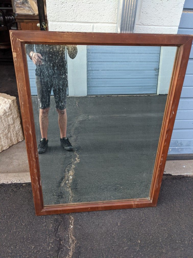Large & Heavy Vintage Mirror