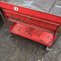 Snapon Rolling Tool Cart With 2 Locking Drawers 