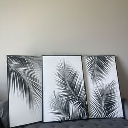 Set of 3 framed wall art 