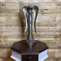 Beautiful Metal Angel Candle Stand Holder Christmas 