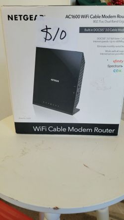Netgear AC1600 WiFi Cable Modem Router C6250