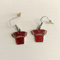 ARIZONA CARDINALS JERSEY EARRINGS 