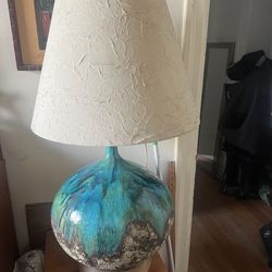 EPIC Midcentury 1960s LAVA Glaze Pottery Lamp
