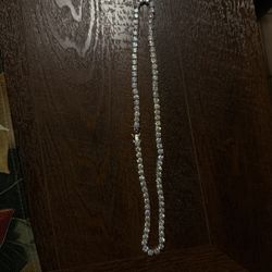 6.5mm Moissanite Tennis Chain S925 18k white gold plated