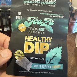 Teaza Healthy Dip 4 Packs wintergreen Energy