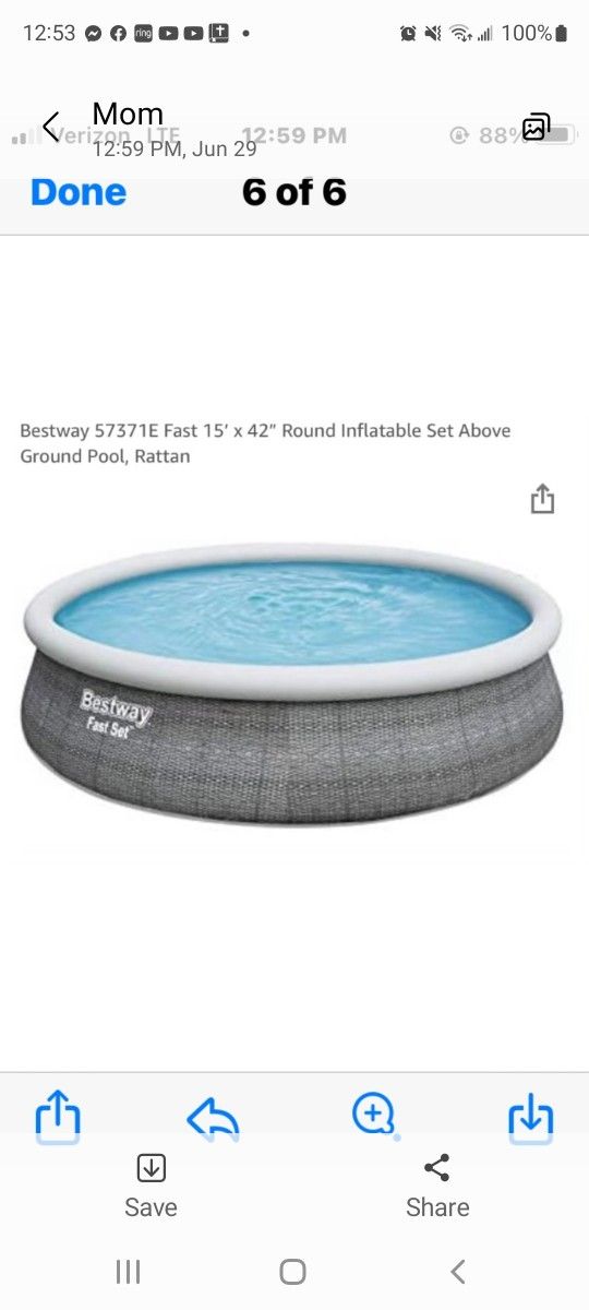 New Pool With Pump And Ladder