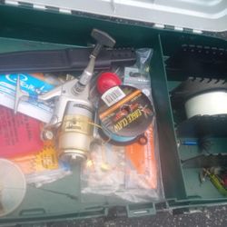 Fishing Container Filled With Accessories 