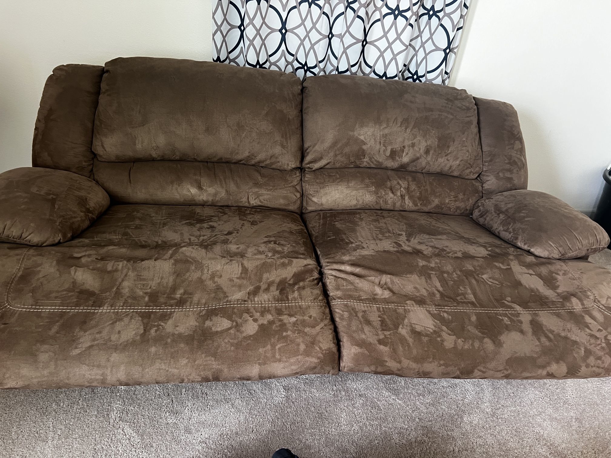 Comfortable reclining double sofa yes
