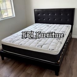 New Queen Bed Frame With Mattress 
