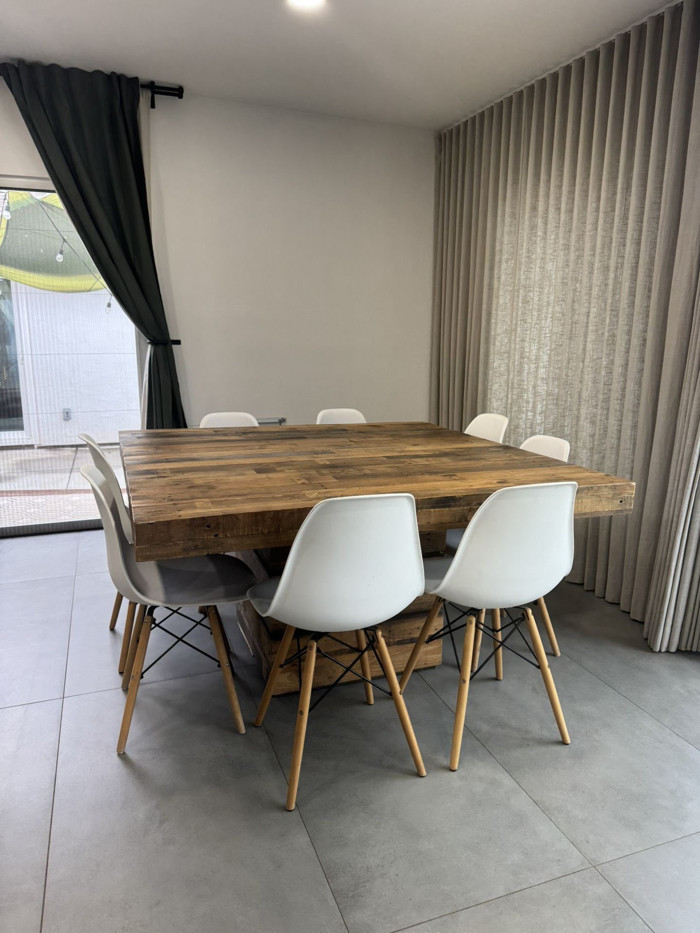 Solid Wood dining table and 8 Chairs