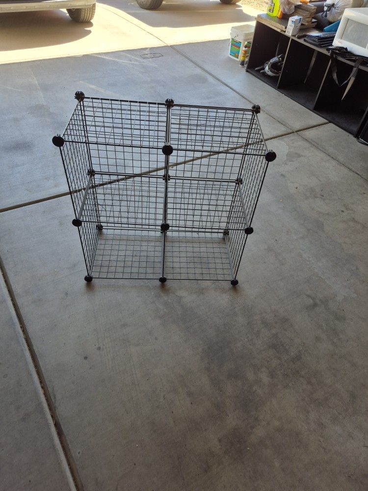 Small Black Metal Cubby Shelves