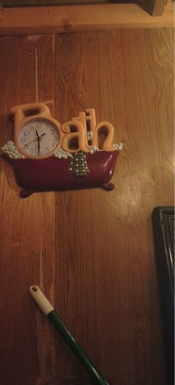 Bath clock and sign