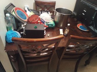 Oak table with 4 chairs ...