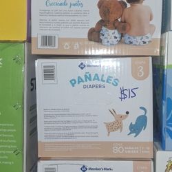 Size three members mark Diapers 