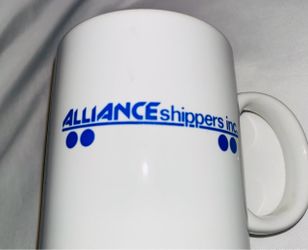 Alliance Shipping Co. coffee mug designed as a truck silhouette