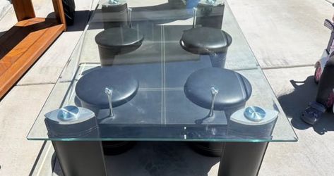 Entertainment table with chairs