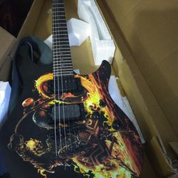 Marvel Comics Ghost Rider Peavey Guitar
