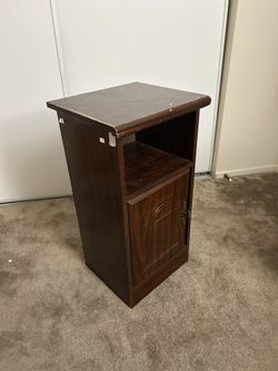 Brown Bed stand table