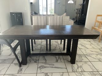 Beige and Brown dining table