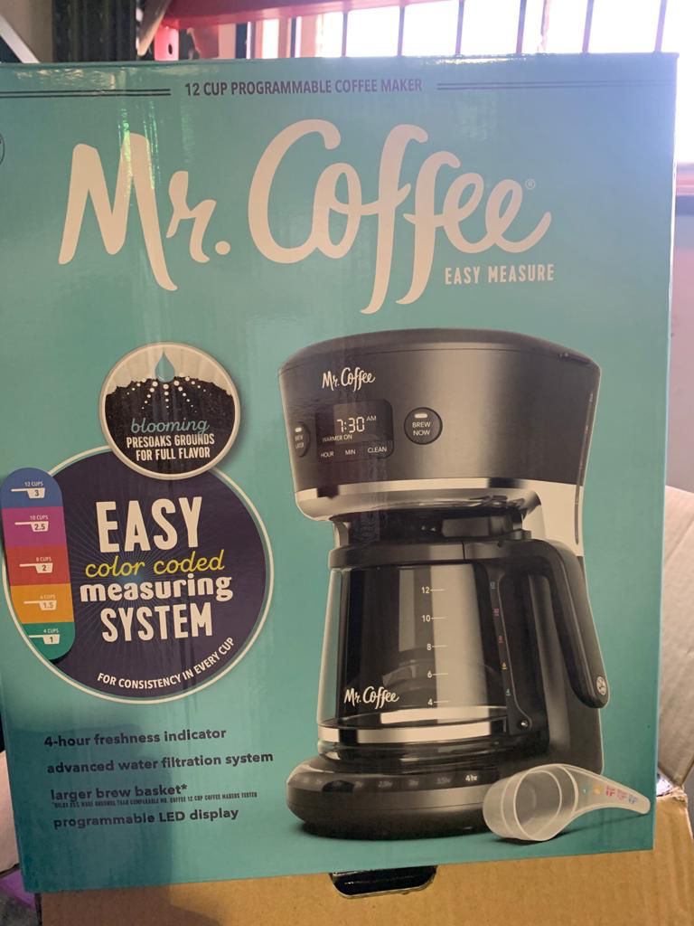 Mr. Coffee Easy Measure 12 cup Programmable Coffee Maker, Water Filtration System