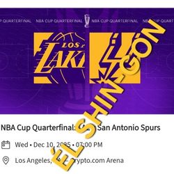 Lakers vs. Spurs NBA CUP Quarterfinal 2 Tickets 12/10 Section 321 Row 6 $90 EA 
