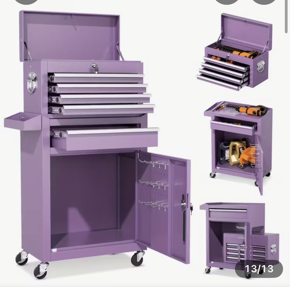 Two Piece Purple Tool Box new