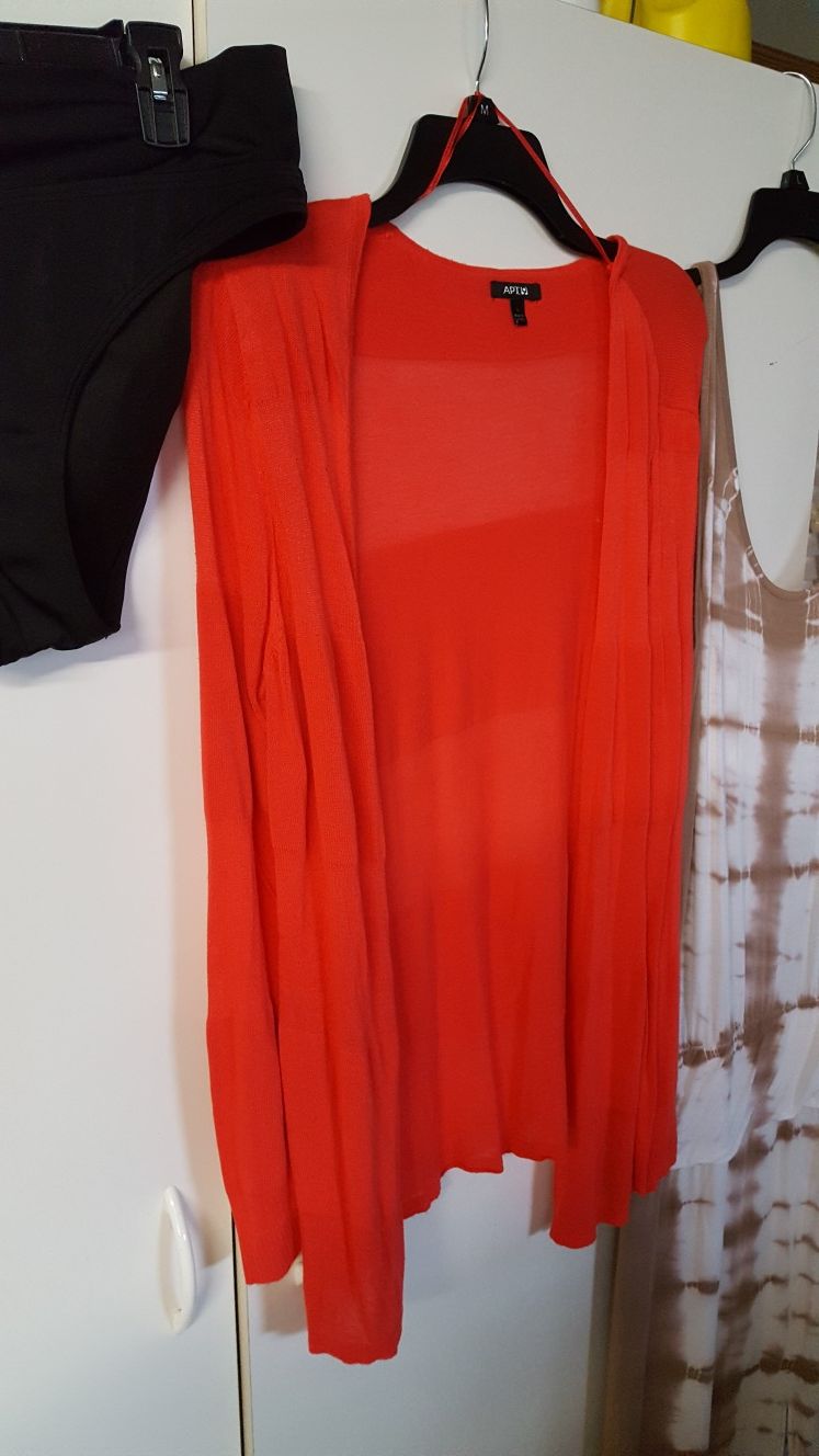 Orange cadigan,