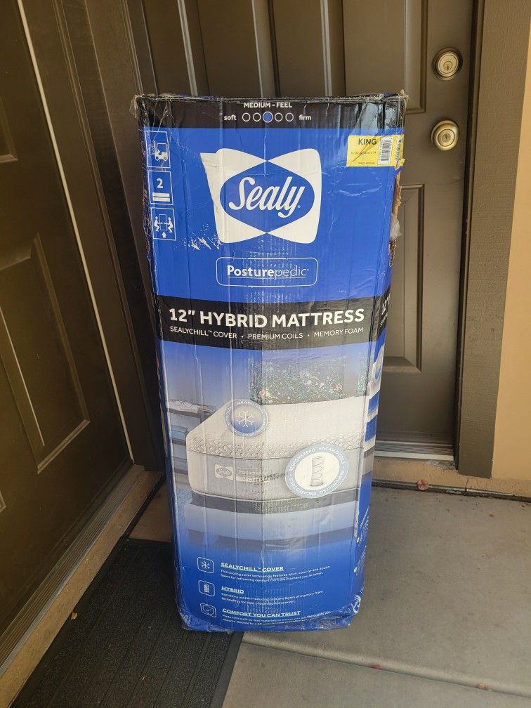 NEW 12 INCH KING HYBRID GEL MATTRESS BY SEALY