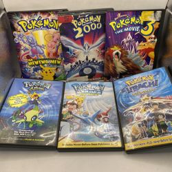 Pokémon Dvd Lot 6 DVDs 1 The First six Movies Tested Working 1,2,3,4,5,6 Pokemon