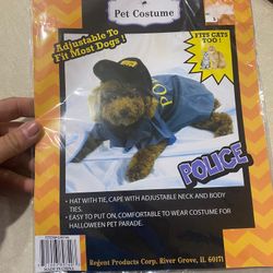 Dog Halloween Costume Police Officer Cop 