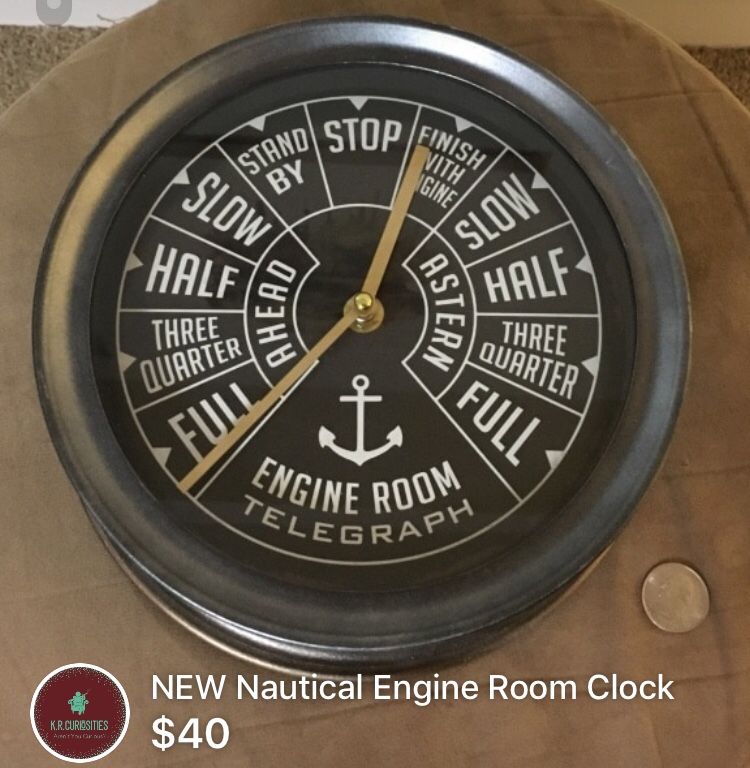 NEW Nautical Engine Room Clock