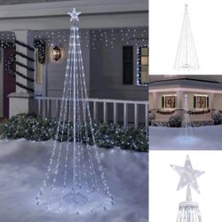 Cone Tree 8 ft LED Holiday Decoration 31 Function Indoor/Outdoor