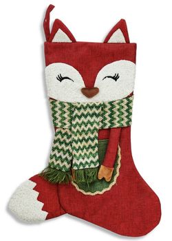 Red Fox Christmas Stocking, 20"