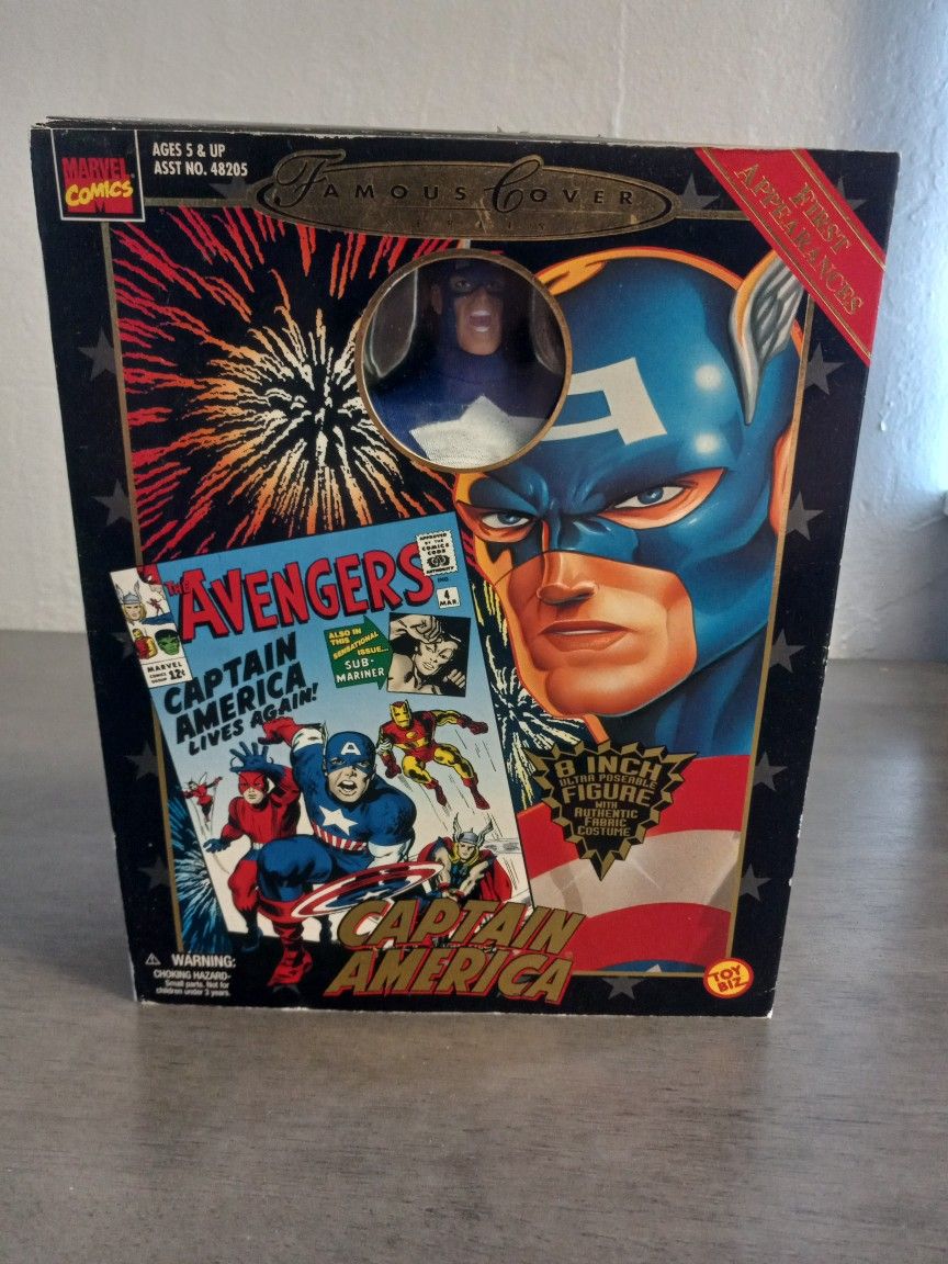 1998 Toy Biz Captain America Action Figure 8 inch New In Box
